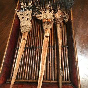 3 Nice Quality Headhunters Daggers, Asmat, Papoea